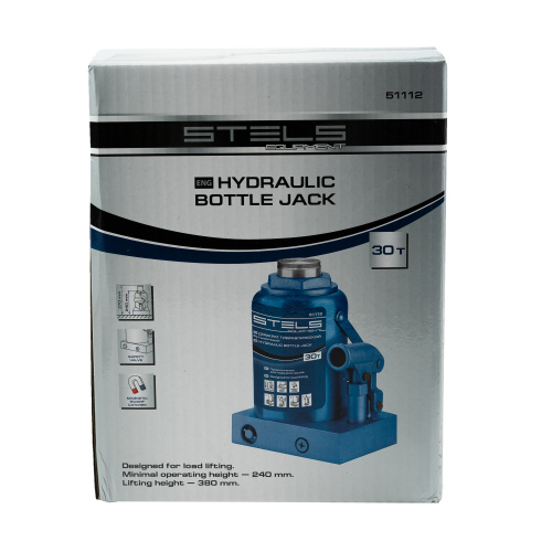 Домкрат гидравлический бутылочный, 30 т, H подъема 240-370 мм Stels по ценам производителя в Москве с доставкой по всей России