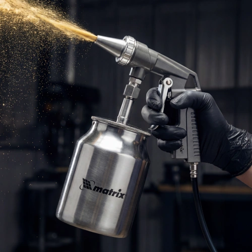Пистолет пескоструйный с нижним бачком, пневматический Matrix по ценам производителя в Москве с доставкой по всей России