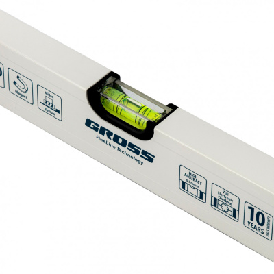 Уровень алюминиевый, 800 мм, фрезерованный, 3 глазка, магнитный Gross купить в Москве с доставкой по всей России | ProtosMarket.ru