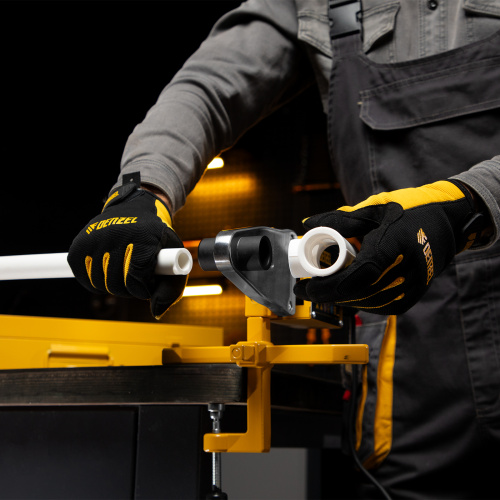 Аппарат для сварки пластиковых труб DWP-1500, 1500 Вт, 260-300 град, комплект насадок, 20-63 мм Denzel по ценам производителя в Москве с доставкой по всей России