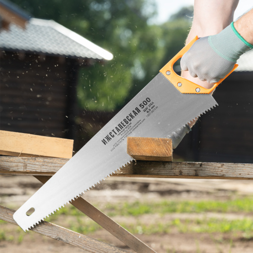 Ножовка по дереву, 500 мм, шаг зубьев 6.5 мм, пластиковая рукоятка по ценам производителя в Москве с доставкой по всей России