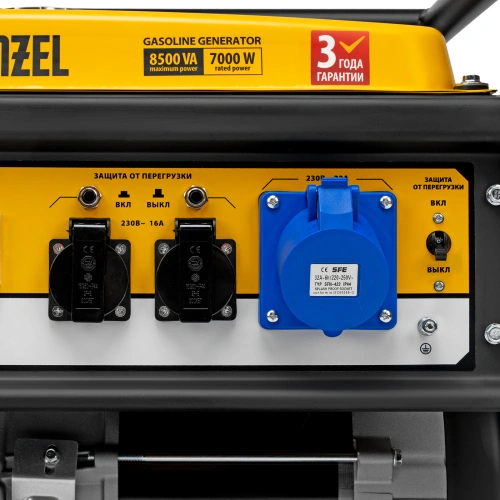 Генератор бензиновый GE 8900, 8.5 кВт, 220 В/50 Гц, 25 л, ручной старт Denzel по ценам производителя в Москве с доставкой по всей России