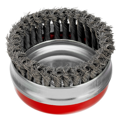 Щетка для УШМ Heavy Duty, 125 мм, М14, "чашка", крученая проволока 0.5 мм Matrix по ценам производителя в Москве с доставкой по всей России