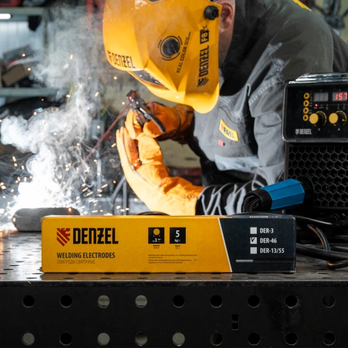 Электроды DER-46, диам. 3 мм, 5 кг, рутиловое покрытие Denzel по ценам производителя в Москве с доставкой по всей России