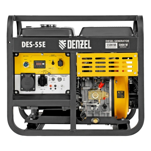 Генератор дизельный DES-55E, 5,5 кВт, 230 В, 11 л, электростартер Denzel по ценам производителя в Москве с доставкой по всей России