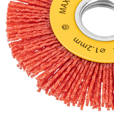 Щетка для УШМ, 100 мм, Плоская, нейлоновая щетина, посадка 22,2 мм Denzel по ценам производителя в Москве с доставкой по всей России