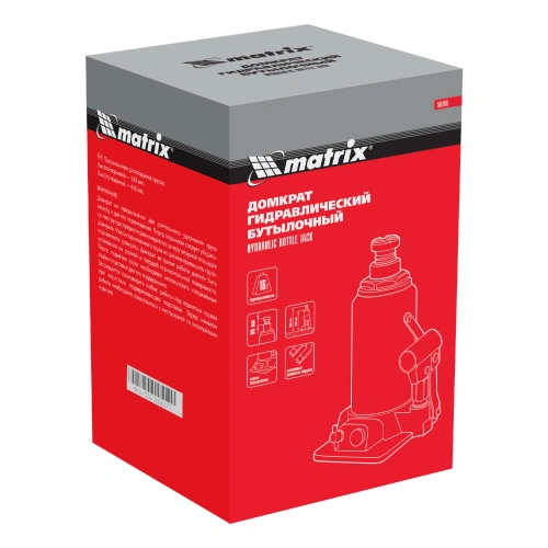 Домкрат гидравлический бутылочный, 16 т, h подъема 230-460 мм Matrix по ценам производителя в Москве с доставкой по всей России