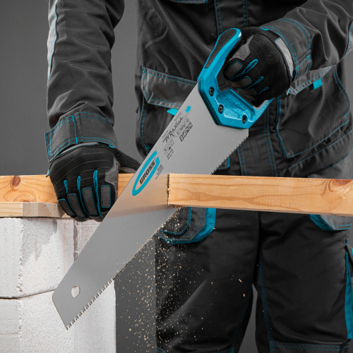 Ножовка по дереву "Piranha", 450 мм, 7-8 TPI, зуб-3D, каленый зуб, двухкомпонентная рукоятка Gross по ценам производителя в Москве с доставкой по всей России