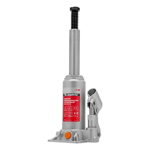 Домкрат гидравлический бутылочный, 3 т, h подъема 178-343 мм, в пластиковом кейсе Matrix по ценам производителя в Москве с доставкой по всей России