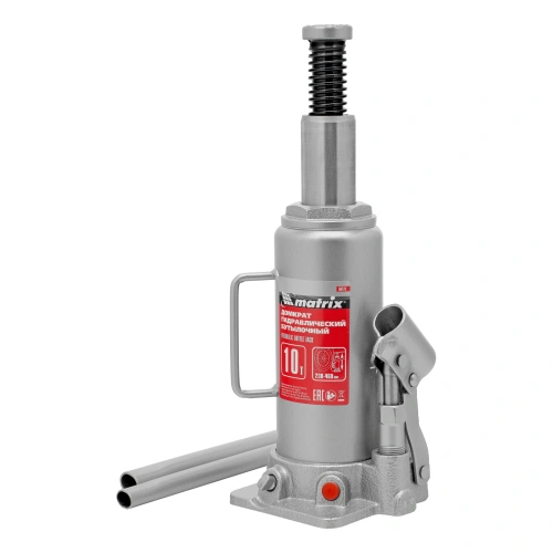 Домкрат гидравлический бутылочный, 10 т, высота подъема 230-460 мм Matrix по ценам производителя в Москве с доставкой по всей России