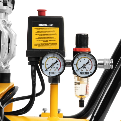 Компрессор безмасляный, малошумный  DLS 2250/100, 2250 Вт, 3x750, 100 л, 410 л/мин блок управления/ Denzel по ценам производителя в Москве с доставкой по всей России