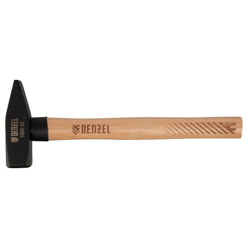Молоток слесарный, 1000 г, кованый квадратный боек, буковая рукоятка Denzel по ценам производителя в Москве с доставкой по всей России