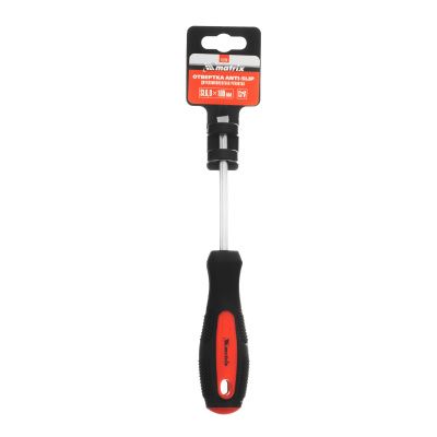 Отвертка Anti-Slip, SL6 х 100 мм, CrV, двухкомпонентная рукоятка Matrix по ценам производителя в Москве с доставкой по всей России