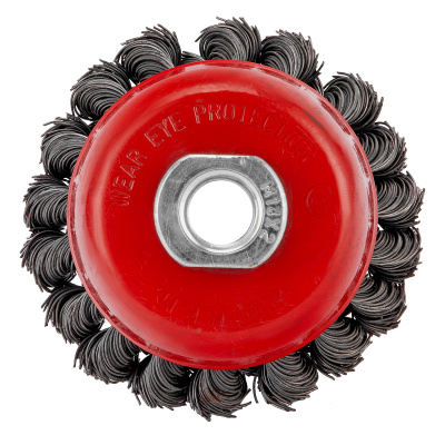 Щетка для УШМ, 75 мм, М14, "чашка", двухрядная, крученая проволока 0.35 мм Matrix по ценам производителя в Москве с доставкой по всей России