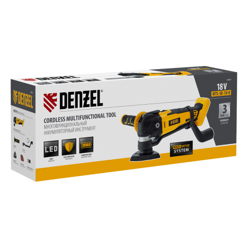 Многофункциональный инструмент аккумуляторный MTL-IB-18-0, Li-Ion, 18 В Denzel по ценам производителя в Москве с доставкой по всей России