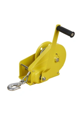 Лебедка ручная барабанная  с тросом 1350кг  10м стальной корпус TOR BHW