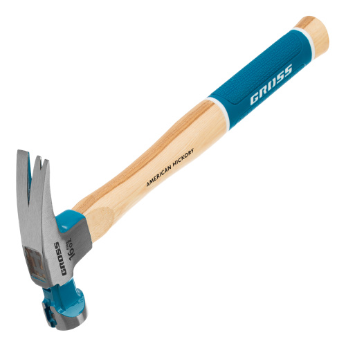 Молоток-гвоздодер, 450 г, угол 75, магнит, обрезиненная рукоятка American hickory GROSS по ценам производителя в Москве с доставкой по всей России