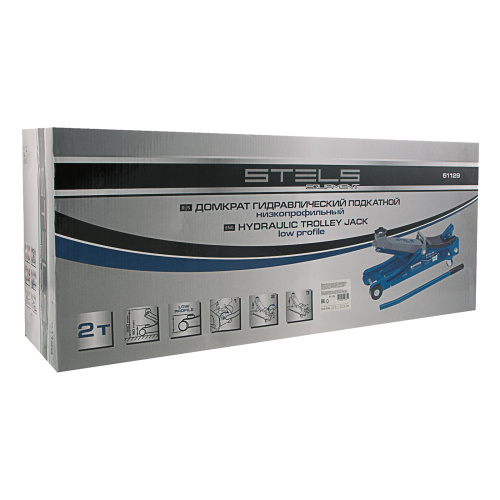 Домкрат гидравлический подкатной, 2 т, Low Profile, 80-380 мм Stels по ценам производителя в Москве с доставкой по всей России