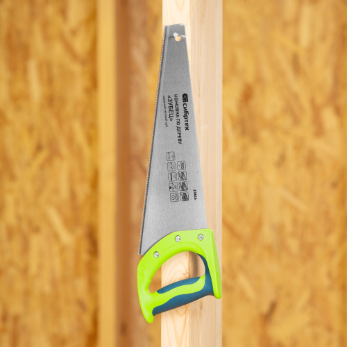 Ножовка по дереву"Зубец" для точных пильных работ, 350 мм, каленый зуб 2D, 14 TPI, двухкомпонентная рукоятка Сибртех по ценам производителя в Москве с доставкой по всей России