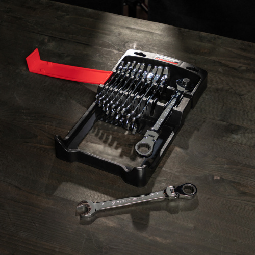 Набор ключей комбинированных, трещоточных шарнирных 11 шт. Matrix по ценам производителя в Москве с доставкой по всей России