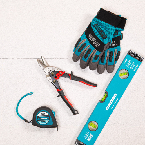 Ножницы по металлу "Piranha", 250 мм, прямой и левый рез, сталь СrMo, двухкомпонентные рукоятки Gross по ценам производителя в Москве с доставкой по всей России