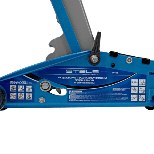 Домкрат гидравлический подкатной 2.5 т, с фиксатором, Safety Pin, 140-385 мм Stels по ценам производителя в Москве с доставкой по всей России